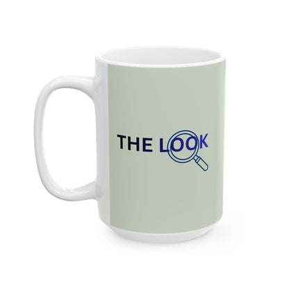 "The Look" Minimalist Coffee Cup with Sleek Line Art (11oz, 15oz)