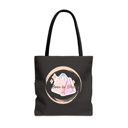 Shopping Tote Bag — "Born to Shop" Graphic Tote