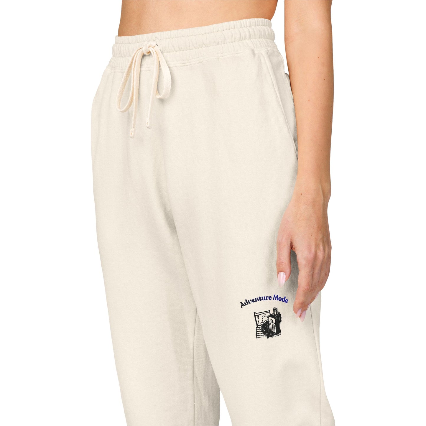 Cream 'Good Intentions' Fleece Sweatpants — Cozy Garment-Dyed Lounge Joggers