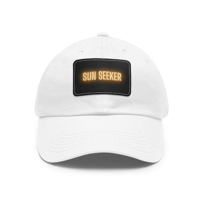 Sun Seeker Leather Patch Dad Hat