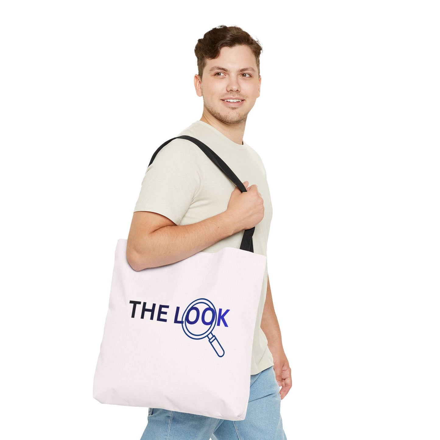 The Look Tote Magnifying Glass Logo Canvas Bag