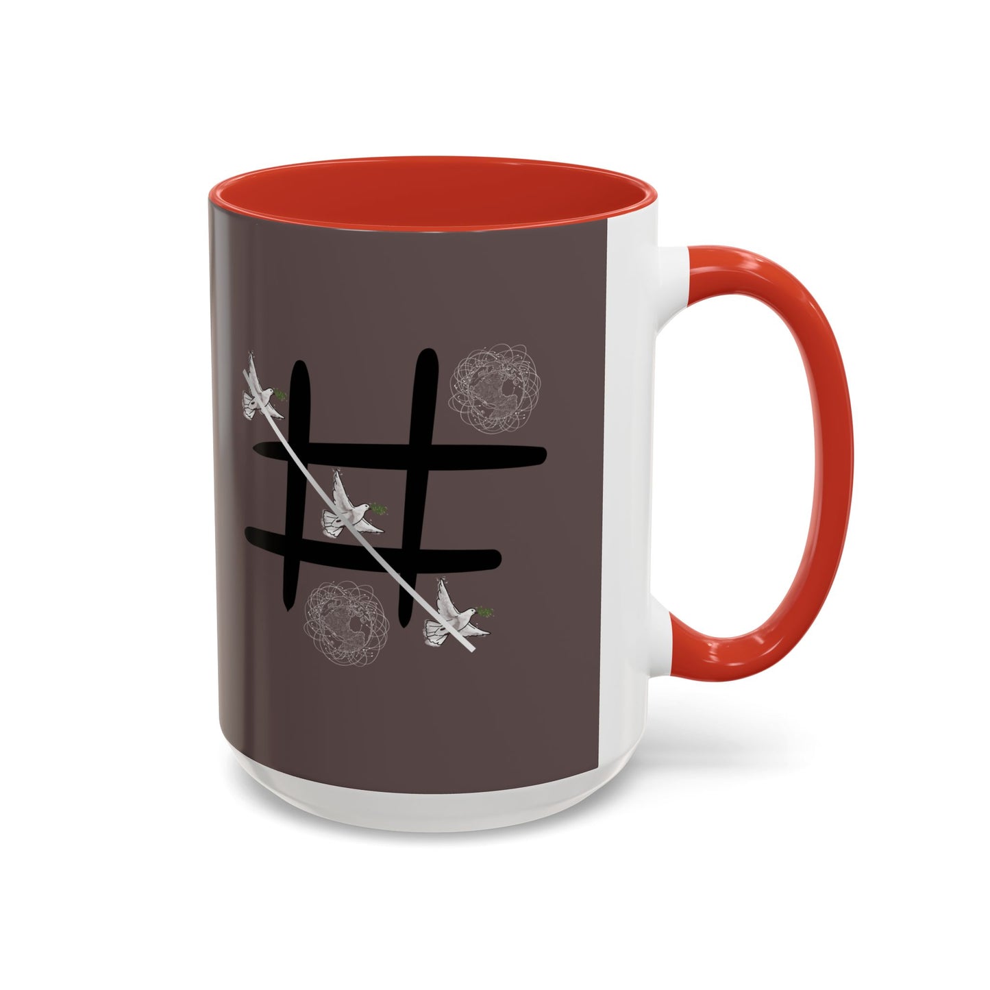 Peace Wins Ceramic Coffee Cup Peace/War design (11/15oz)