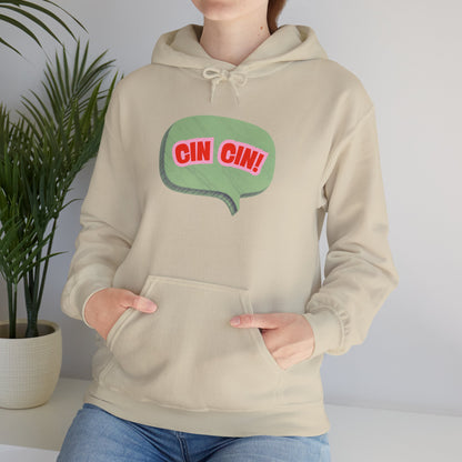 Cin Cin! Speech Bubble Hoodie Italian Cheers Graphic Sweatshirt