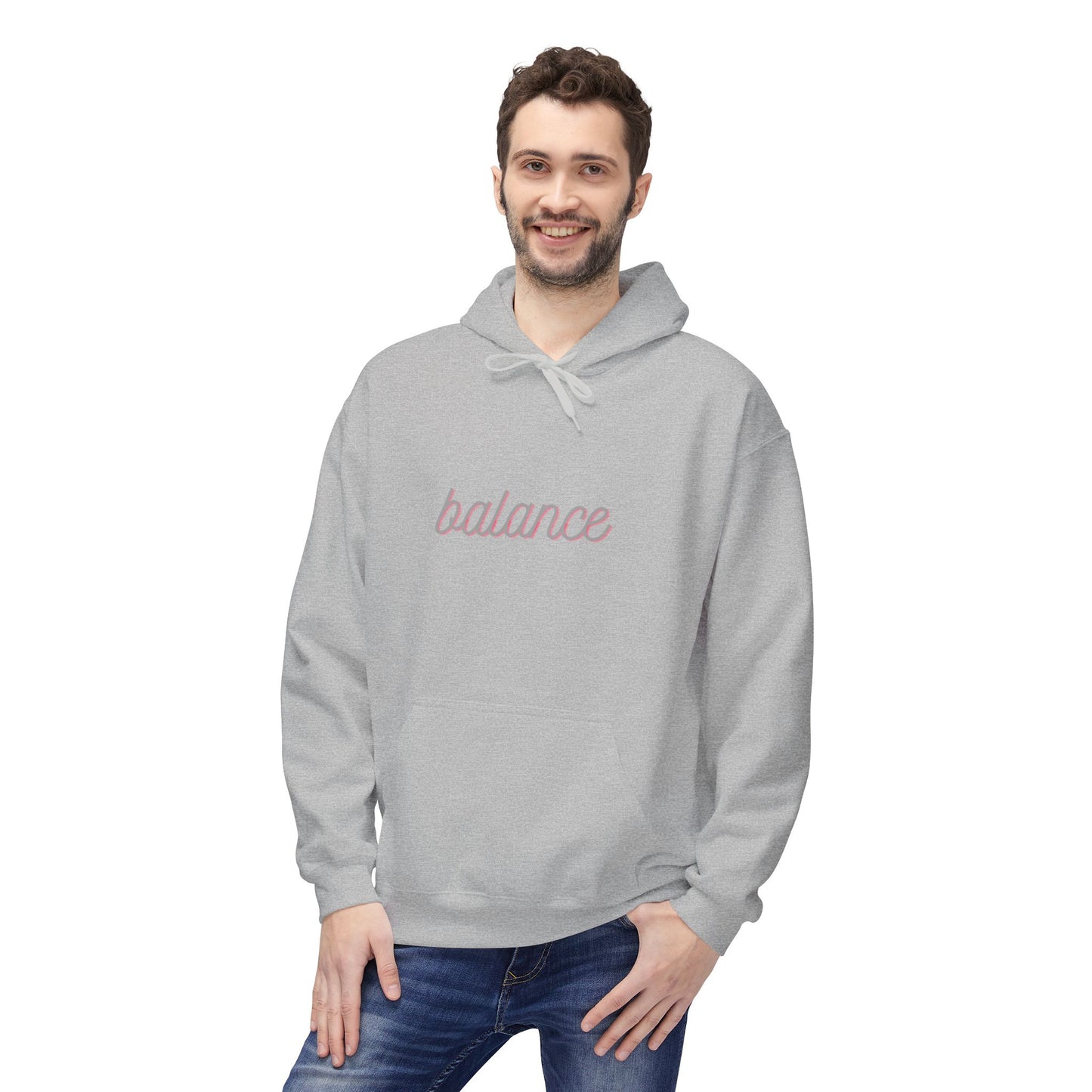 Balance Script Hoodie Typography Pullover
