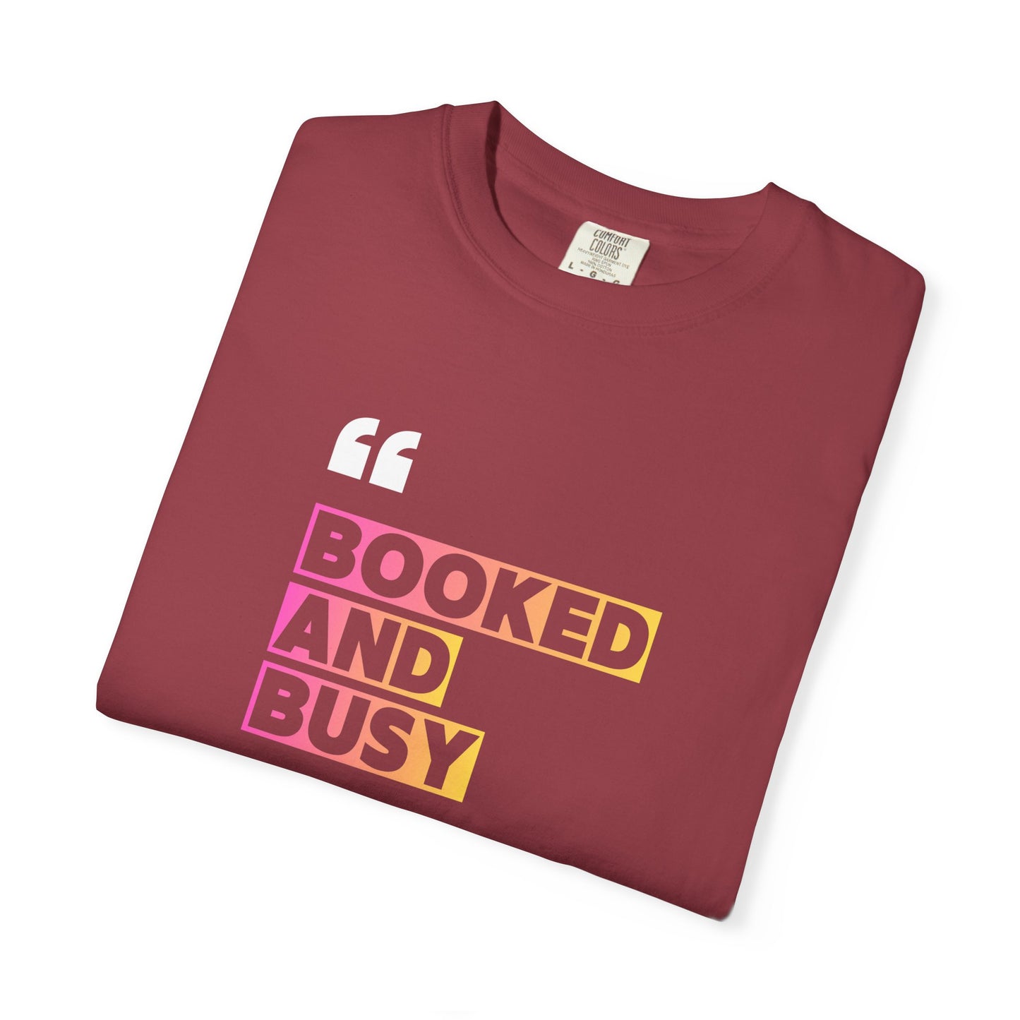 Booked and Busy Graphic Cotton Tee for Book Lovers