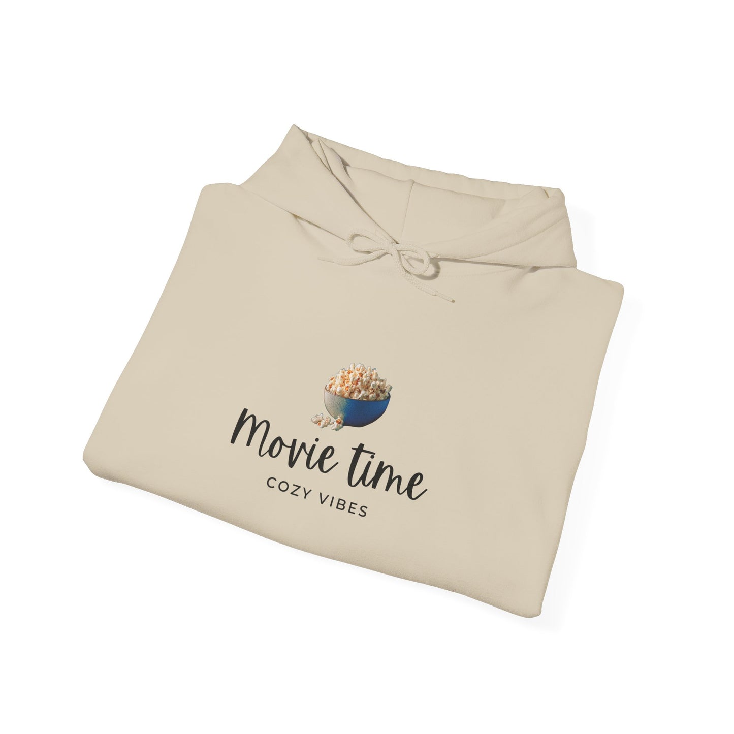 Movie Time Hoodie — Cozy Popcorn Graphic Sweatshirt