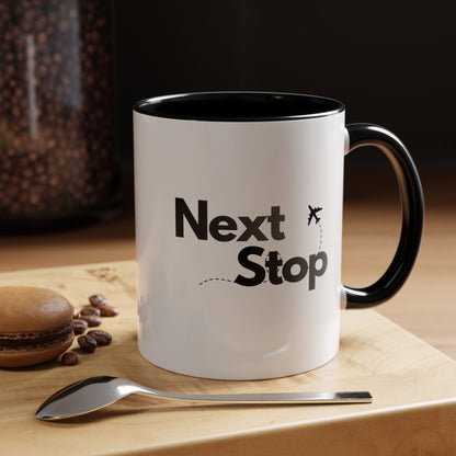 Next Stop Travel Accent Coffee Mug (11oz)