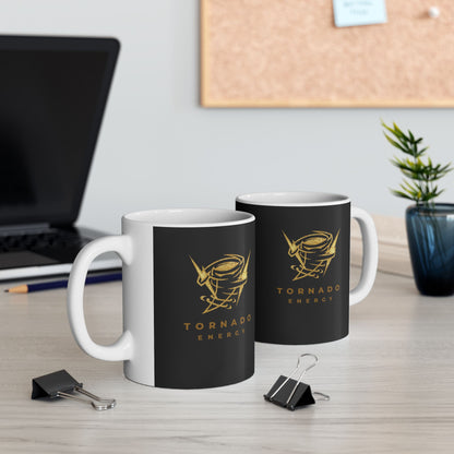 Gold Tornado Energy Ceramic Mug – Magical Fantasy Coffee Cup (11oz, 15oz)
