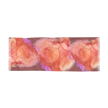 Floral Watercolor Peach Rose Wrap for Spring & Gift Giving