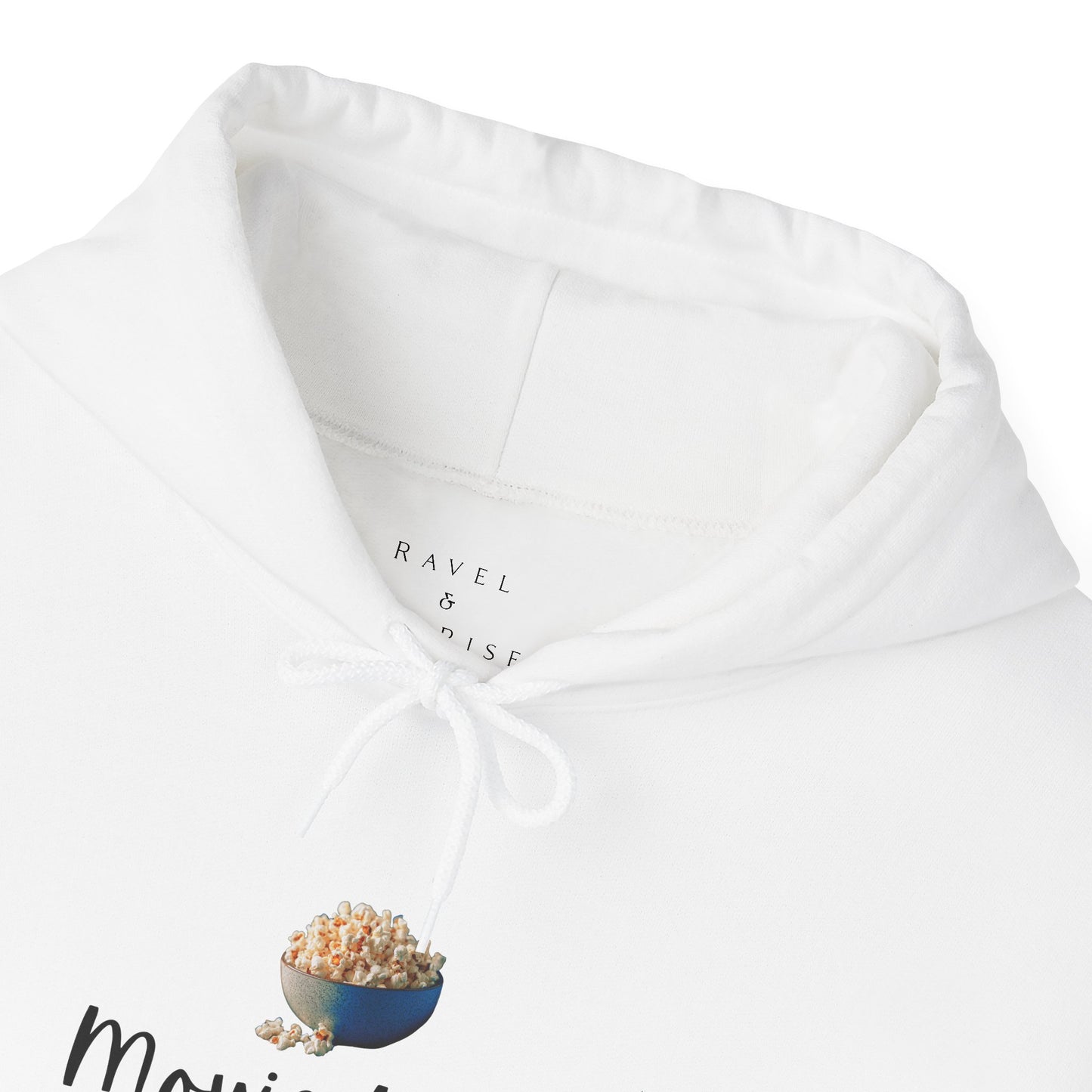 Movie Time Hoodie — Cozy Popcorn Graphic Sweatshirt
