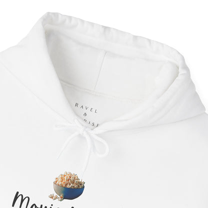 Movie Time Hoodie — Cozy Popcorn Graphic Sweatshirt