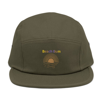 Embroidered 'Beach Bum' 5-Panel Cap