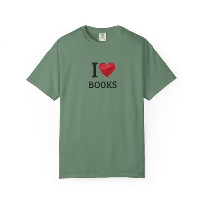 I Love Books T-Shirt — Vintage Love Books Tee for Readers & Book Lovers
