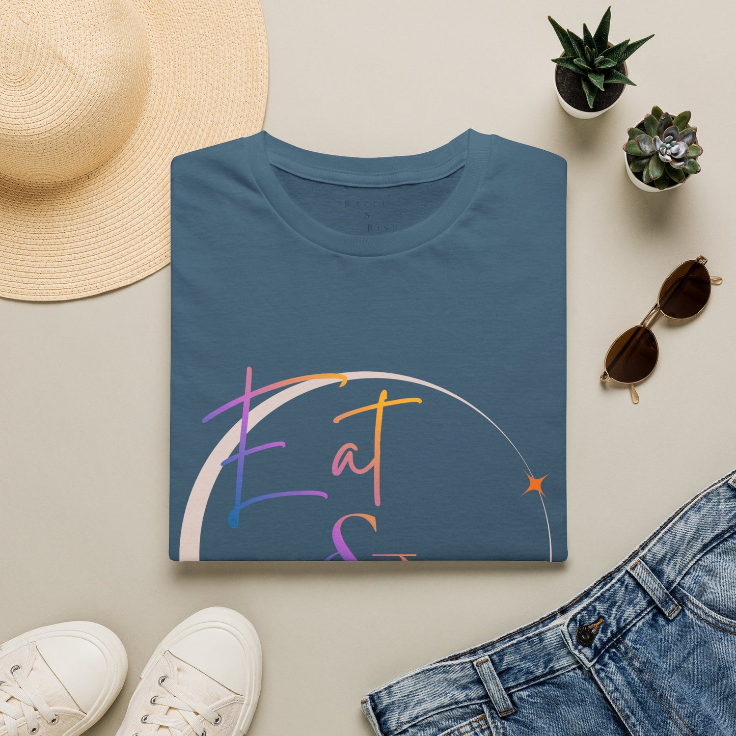 Eat & Shine Pastel Sunrise Inspirational T-Shirt