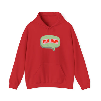 Cin Cin! Speech Bubble Hoodie Italian Cheers Graphic Sweatshirt