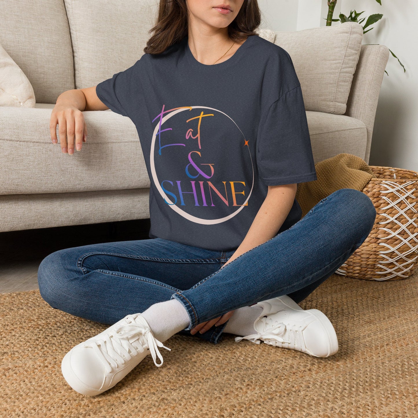 Eat & Shine Pastel Sunrise Inspirational T-Shirt