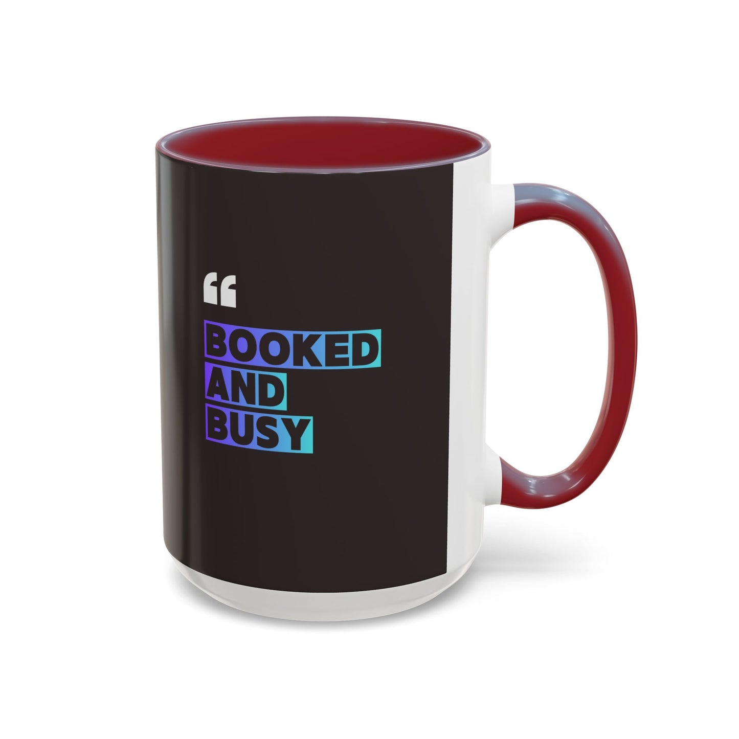 Booked and Busy Accent Coffee Mug — 11/15oz