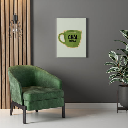 Chai Corner Canvas Art Green Wall Decor