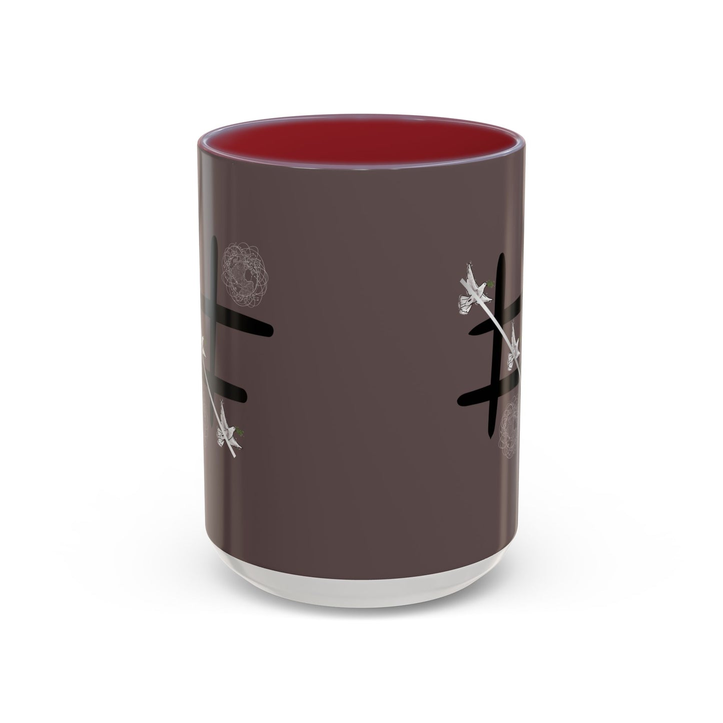 Peace Wins Ceramic Coffee Cup Peace/War design (11/15oz)