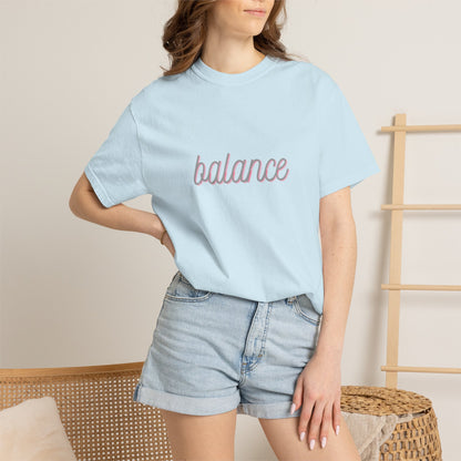 Balance Tee — Minimalist Inspirational  T-Shirt  'balance' Text