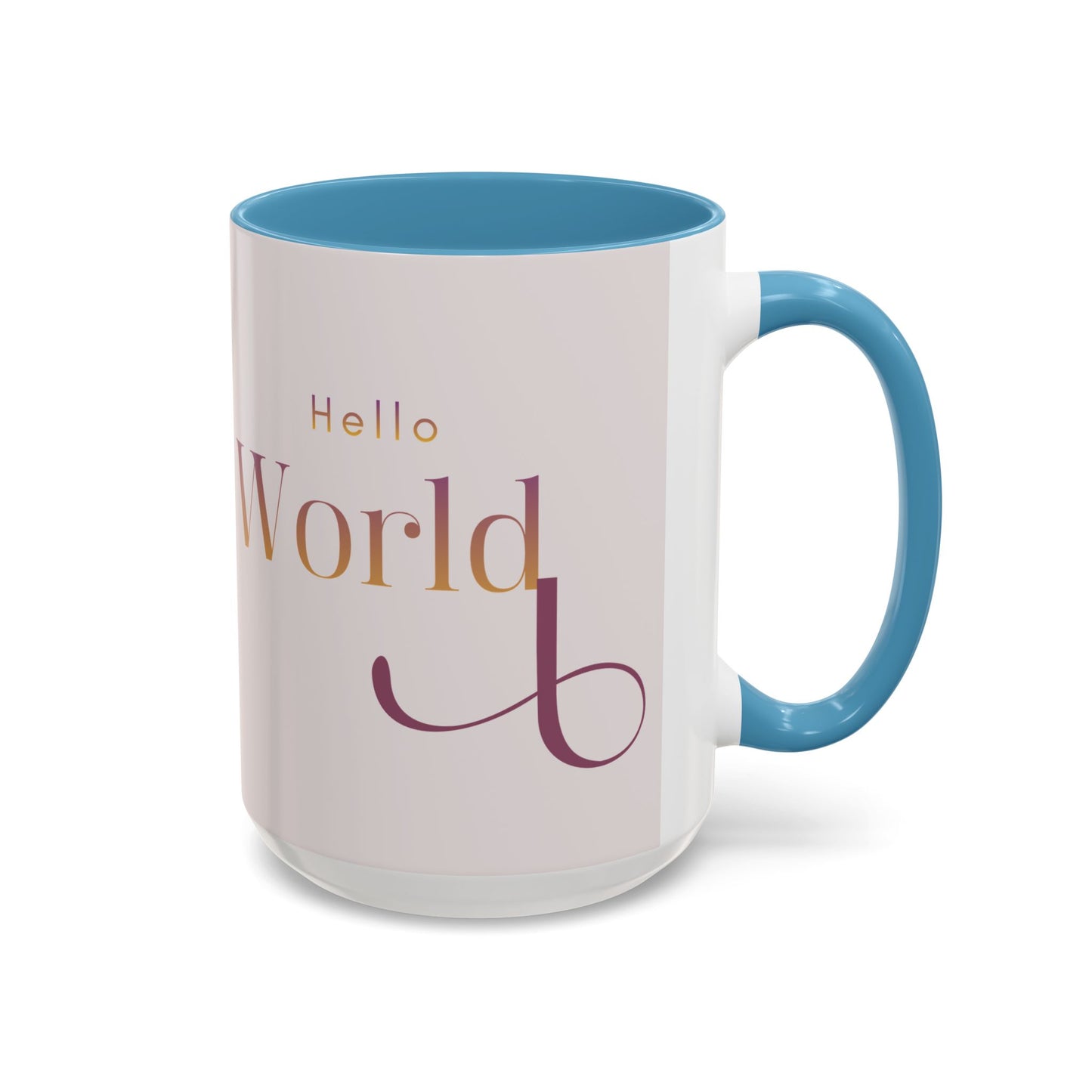 Hello World Modern Script Tech & Coder Accent Coffee Mug (11oz)