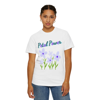 Petal Power T-Shirt — Floral Graphic Tee with Purple Flowers