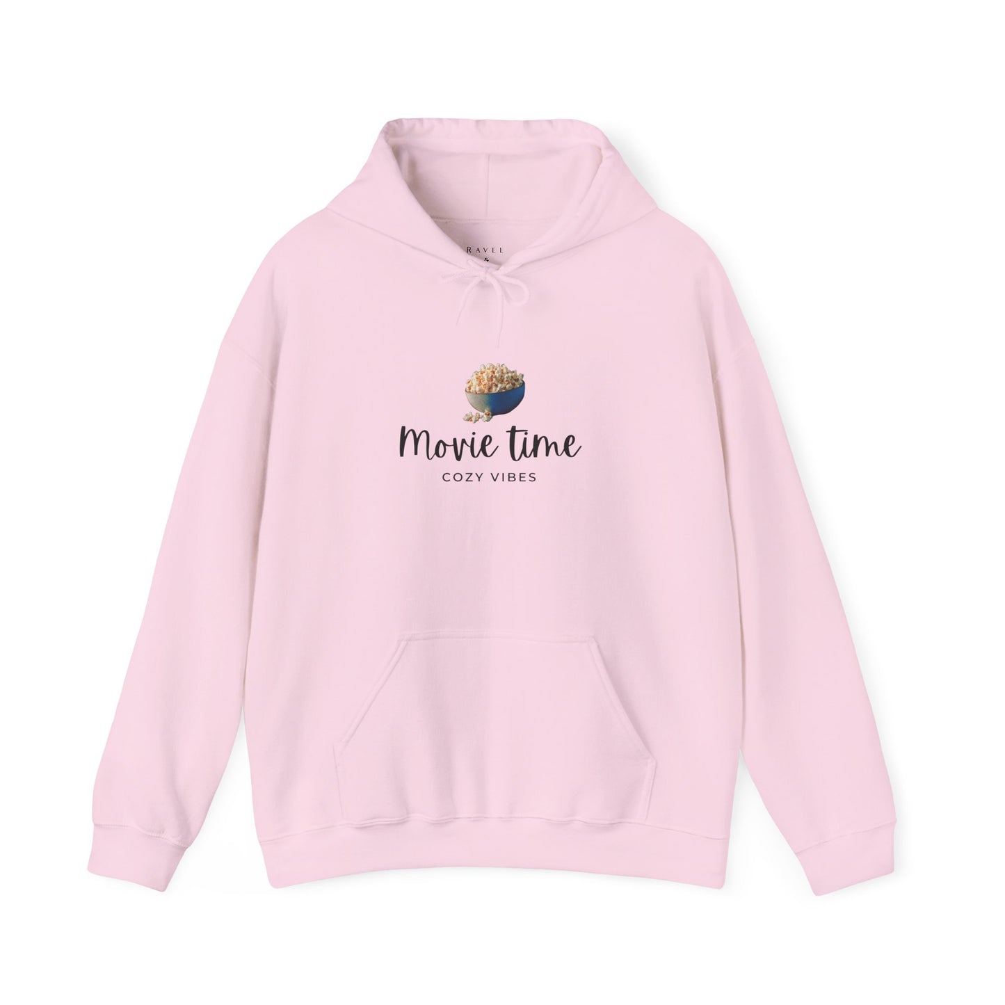 Movie Time Hoodie — Cozy Popcorn Graphic Sweatshirt