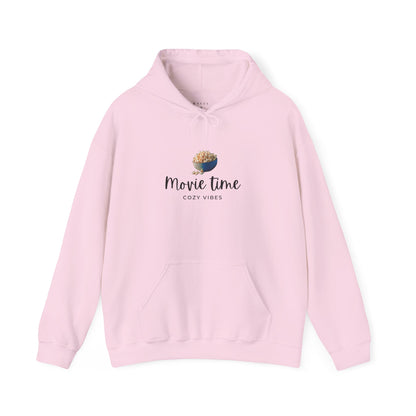 Movie Time Hoodie — Cozy Popcorn Graphic Sweatshirt