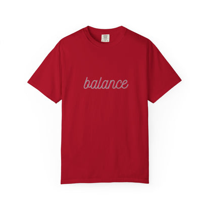 Balance Tee — Minimalist Inspirational  T-Shirt  'balance' Text