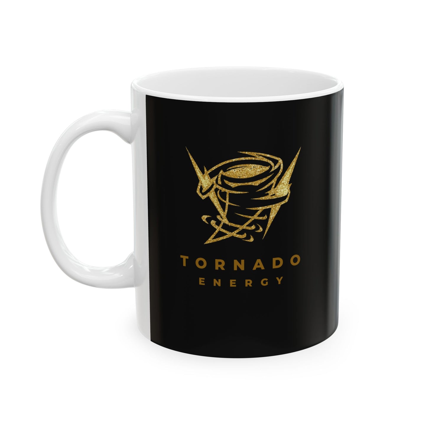 Gold Tornado Energy Ceramic Mug – Magical Fantasy Coffee Cup (11oz, 15oz)