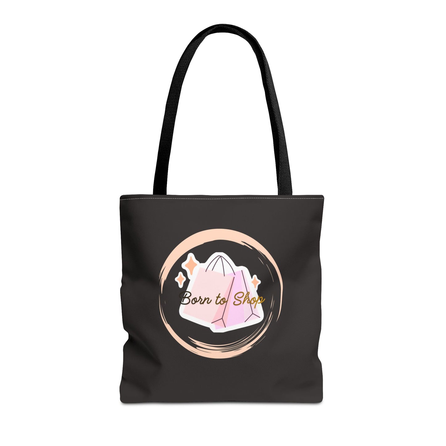 Shopping Tote Bag — "Born to Shop" Graphic Tote