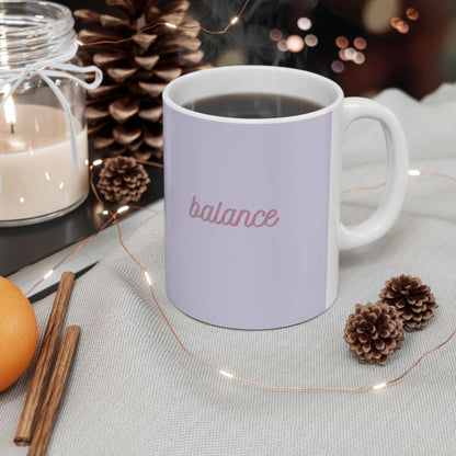 Pastel Lavender 'Balance' Coffee Cup (11oz & 15oz)