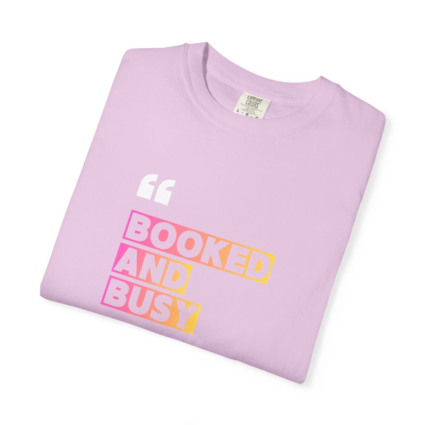 Booked and Busy Graphic Cotton Tee for Book Lovers