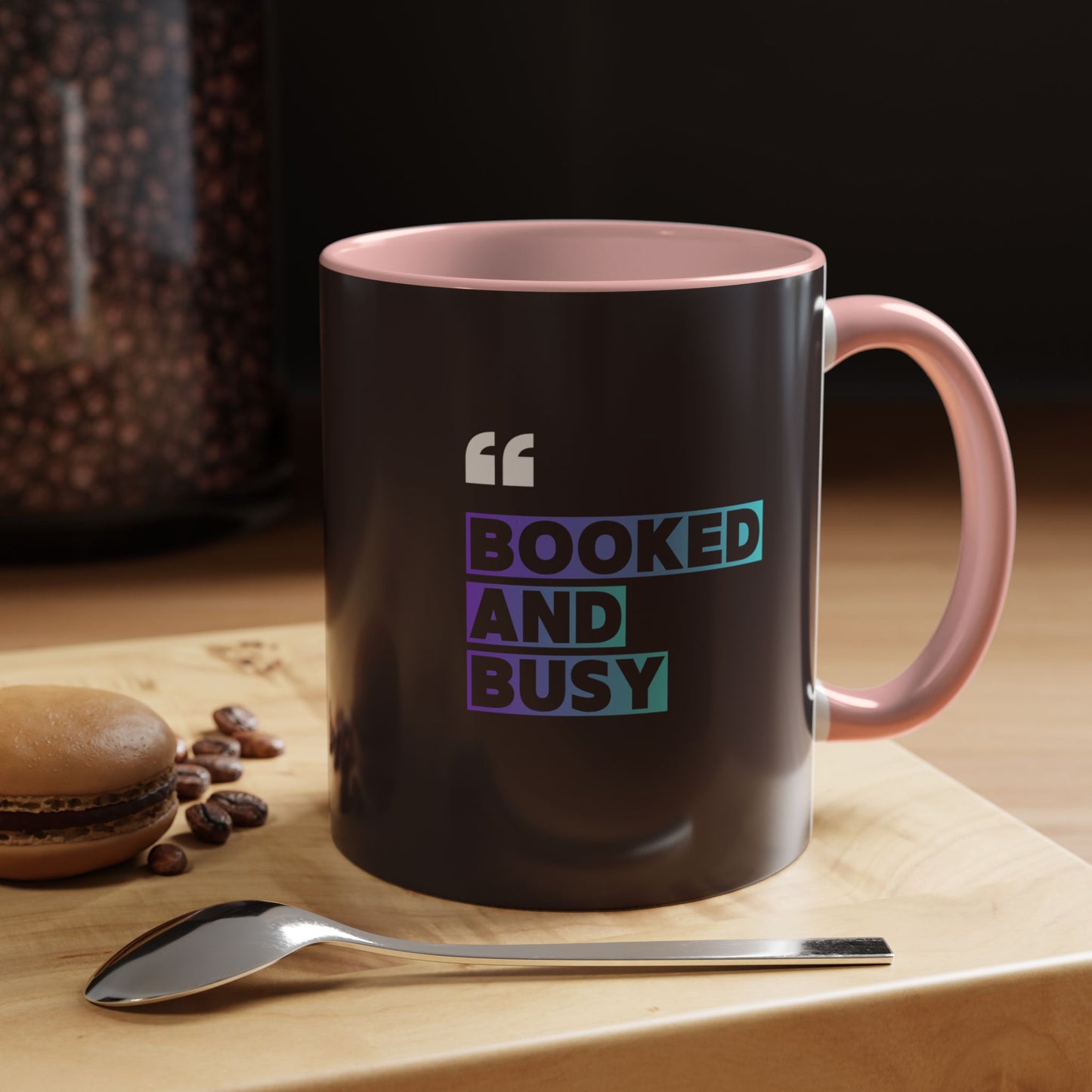 Booked and Busy Accent Coffee Mug — 11/15oz