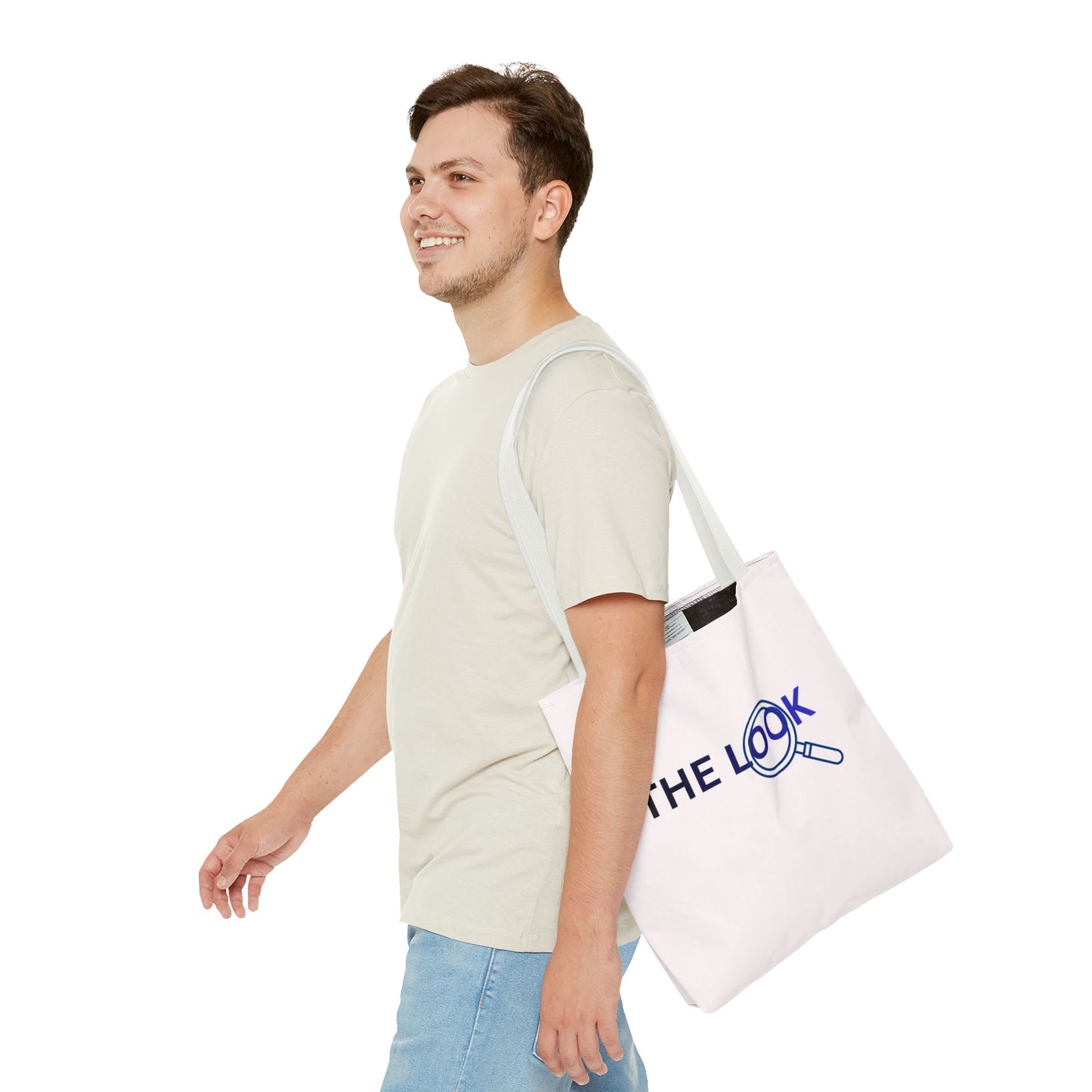 The Look Tote Magnifying Glass Logo Canvas Bag