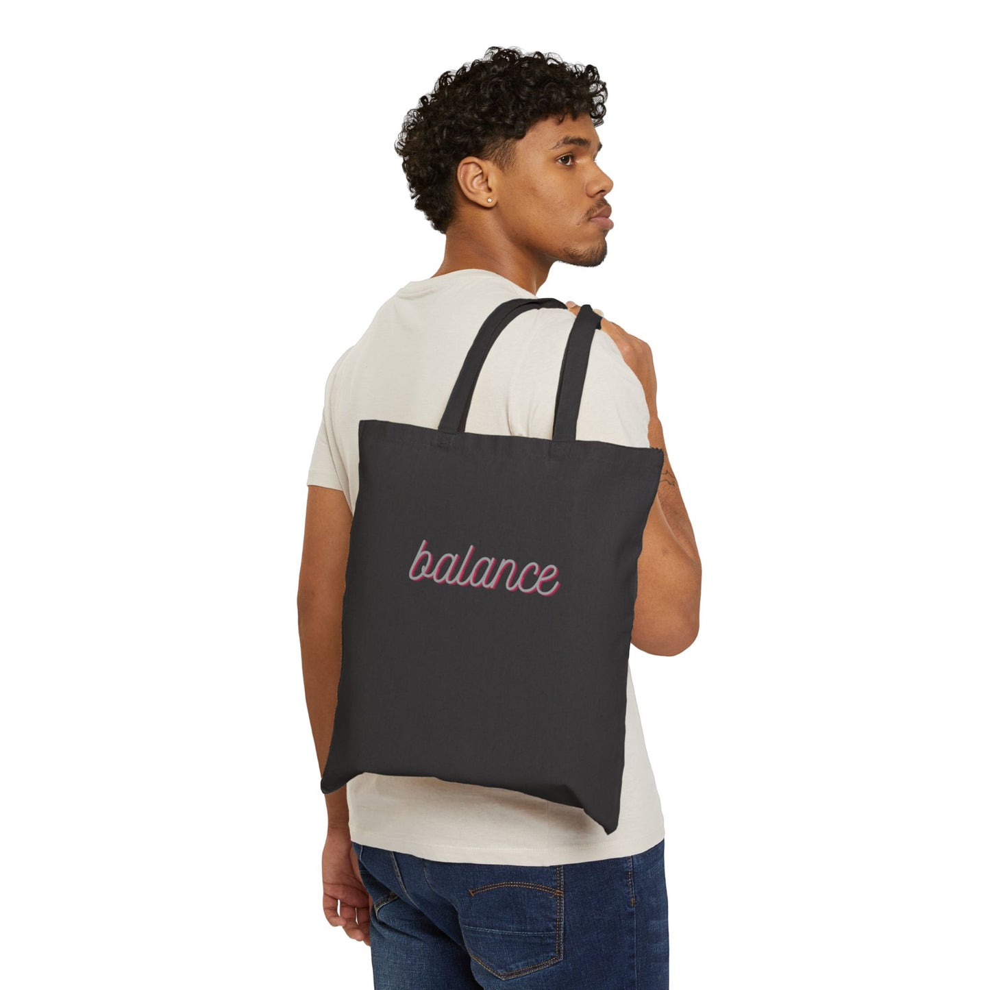 Balance Canvas Tote Bag - Minimalist Eco-Friendly Grocery & Everyday Shopper