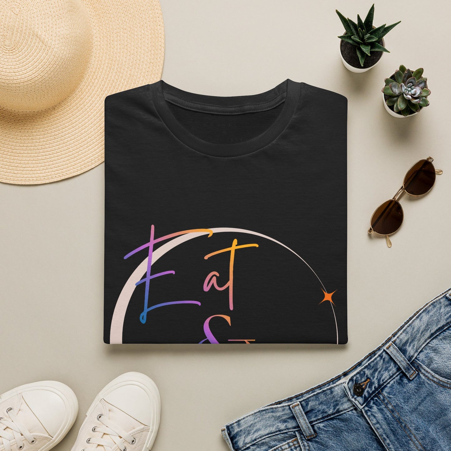 Eat & Shine Pastel Sunrise Inspirational T-Shirt