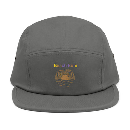 Embroidered 'Beach Bum' 5-Panel Cap