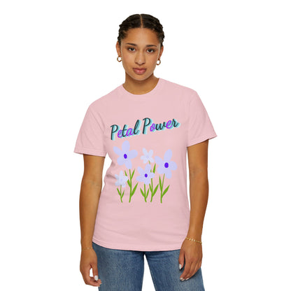Petal Power T-Shirt — Floral Graphic Tee with Purple Flowers