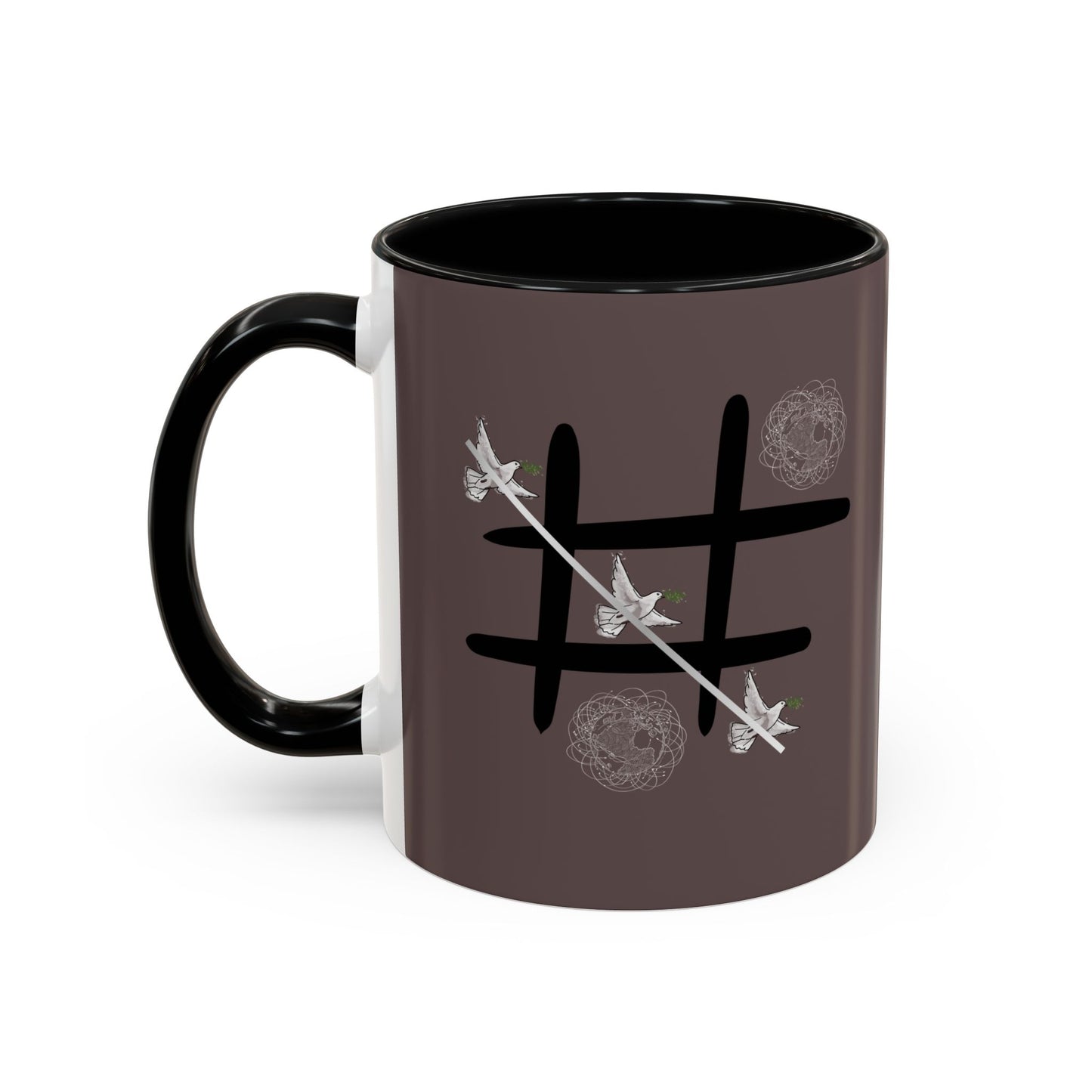 Peace Wins Ceramic Coffee Cup Peace/War design (11/15oz)