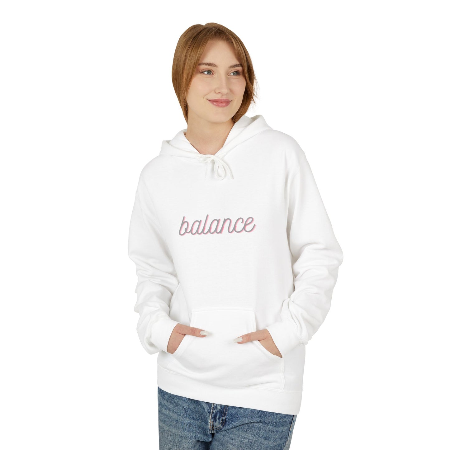 Balance Script Hoodie Typography Pullover