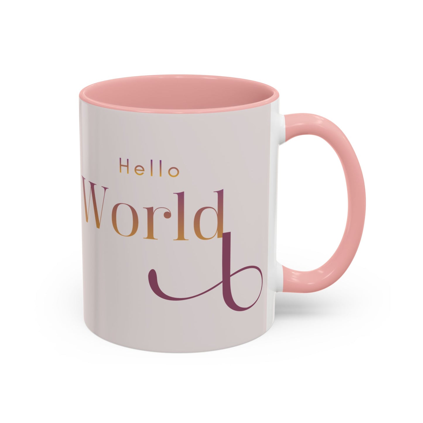 Hello World Modern Script Tech & Coder Accent Coffee Mug (11oz)