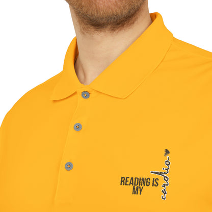 Reading is my Cardio adidas Unisex Performance Polo