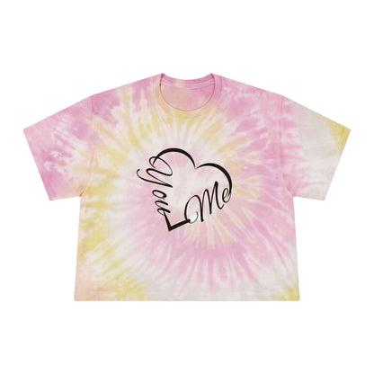 You + Me Heart Tie-Dye Crop Tee