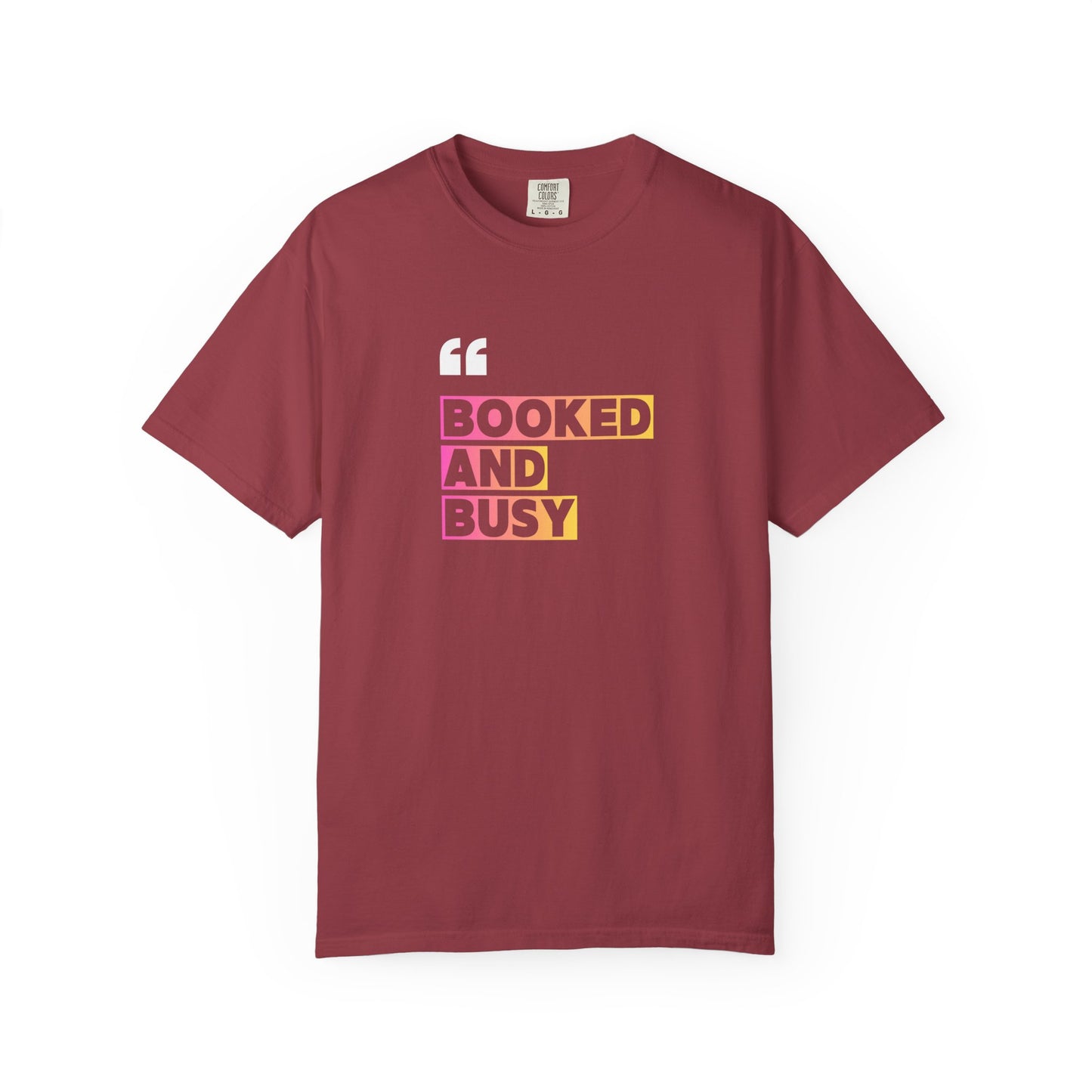 Booked and Busy Graphic Cotton Tee for Book Lovers