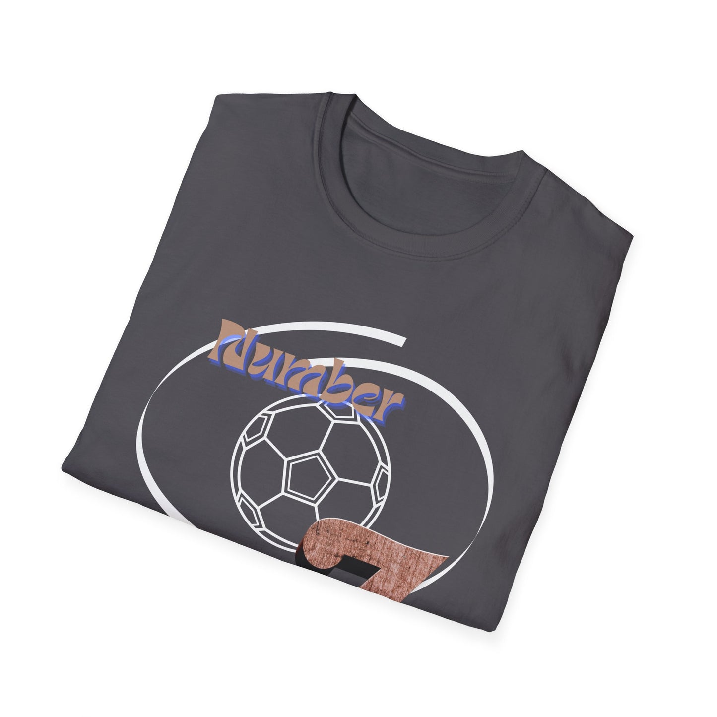 Soccer Number 7 Vintage Football Graphic T-Shirt