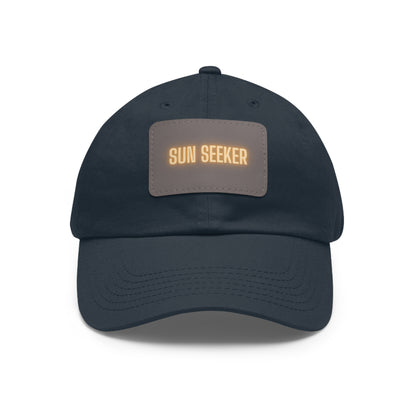 Sun Seeker Leather Patch Dad Hat