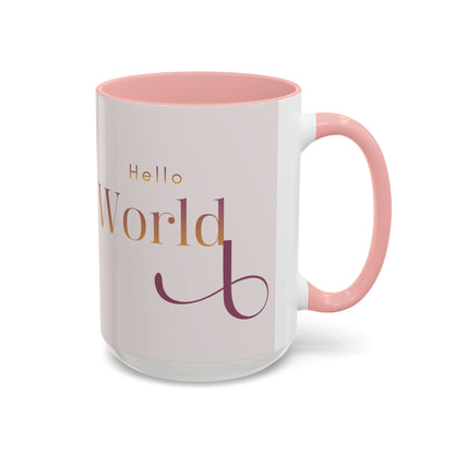 Hello World Modern Script Tech & Coder Accent Coffee Mug (11oz)