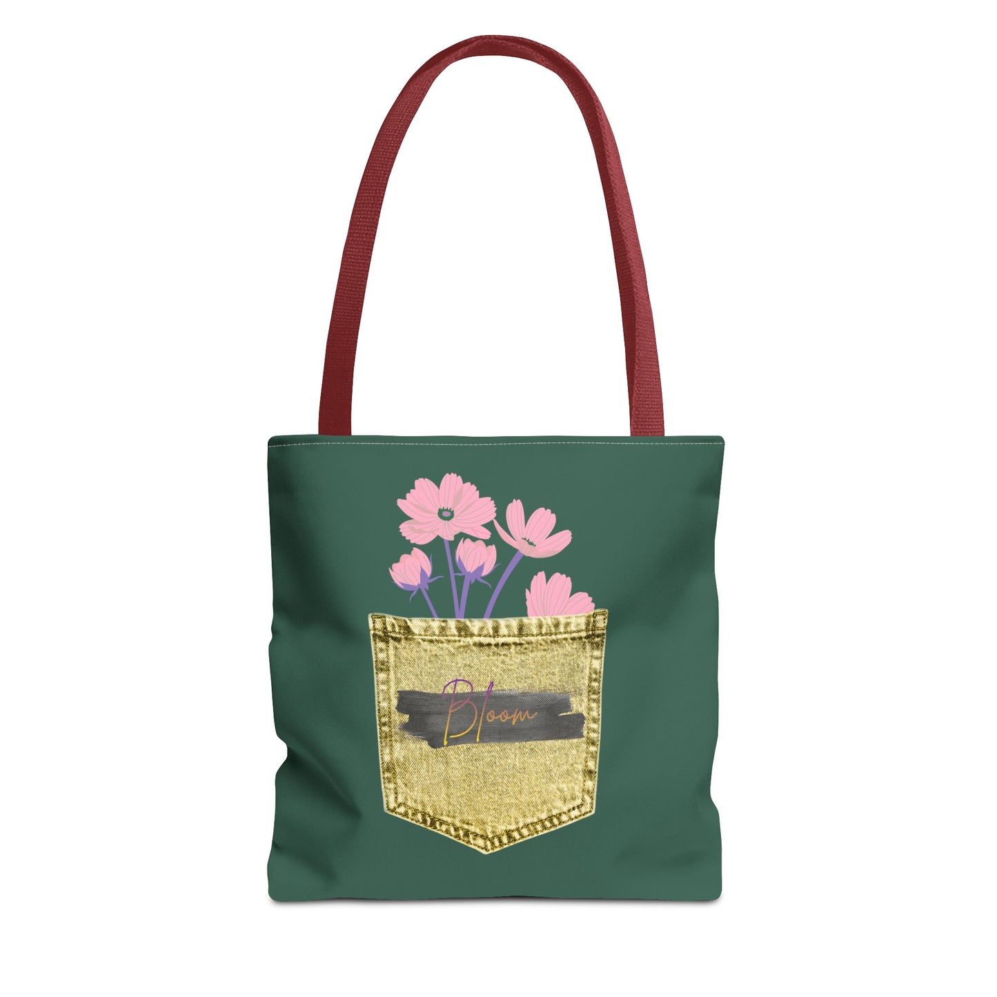 Floral Pocket Design Tote Bag