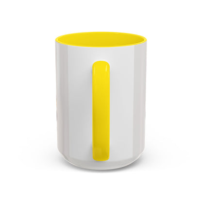 Accent Coffee Mug — 'Start Strong' Motivational Character Coffee Mug